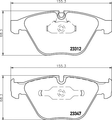 HELLA PAGID 8db355009271 -  Комплект тормозных колодок, дисковый тормоз